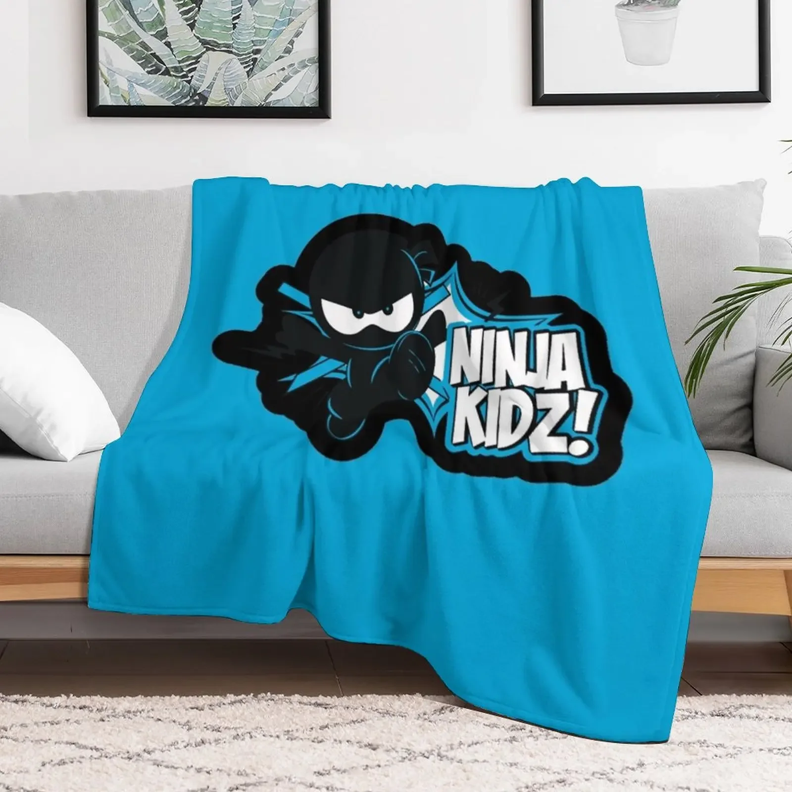 ninja kidz Throw Blanket Heavy Soft Plaid Blankets