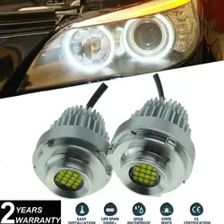 2x LED Angel Eyes 80W Halo Rings Headlight Bulbs For BMW E60 E61 LCI 2007-2010