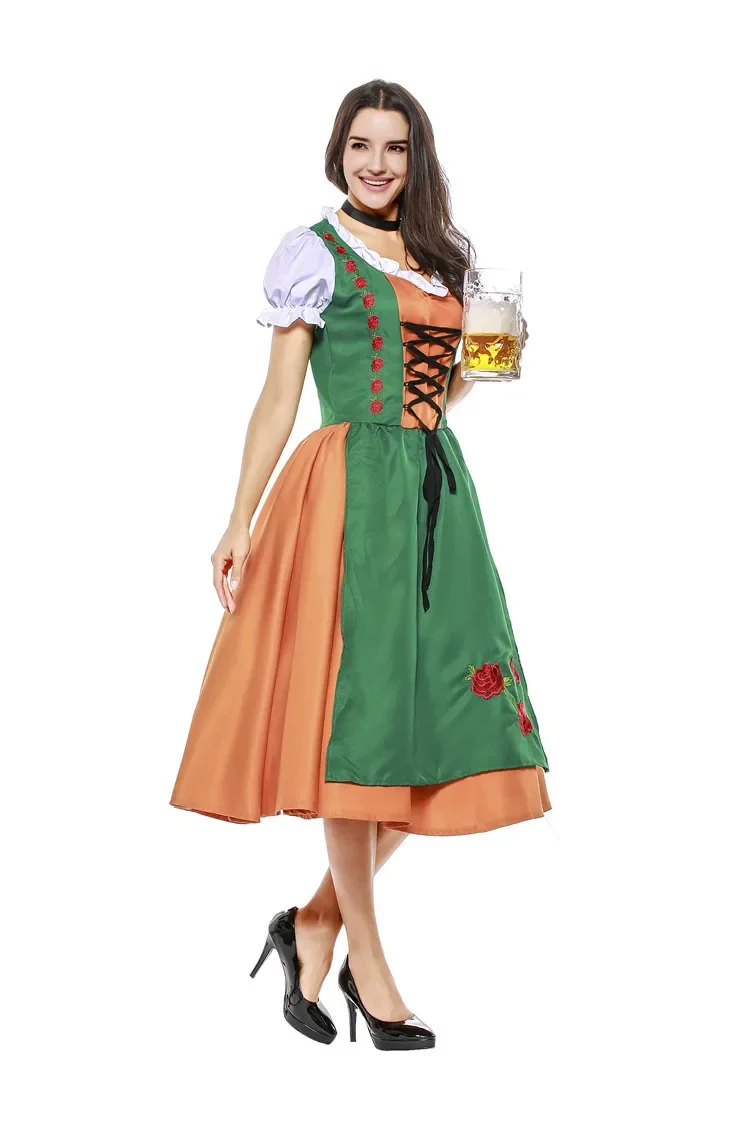 Niemcy kostium piwny kobiet Oktoberfest Dirndl Tradition Bavaria Festival impreza z piwem przebranie