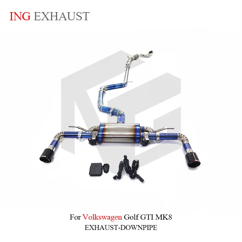 

ING titanium alloy Valve Catback Pipe for Volkswagen Golf GTI MK8 Muffler Engine Performance Exhaust System