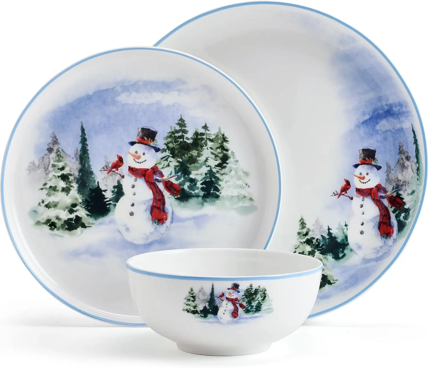 Chip-Resistant 12-Piece Dinnerware Set, Service for 4