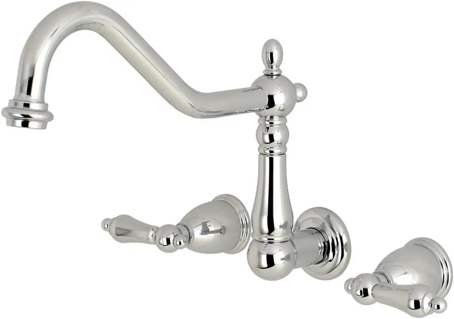 

Heritage Roman Tub Faucet Polished Chrome 13 x 11.63 x 7.94 Drip-free ceramic disc cartridge Wall mount installation