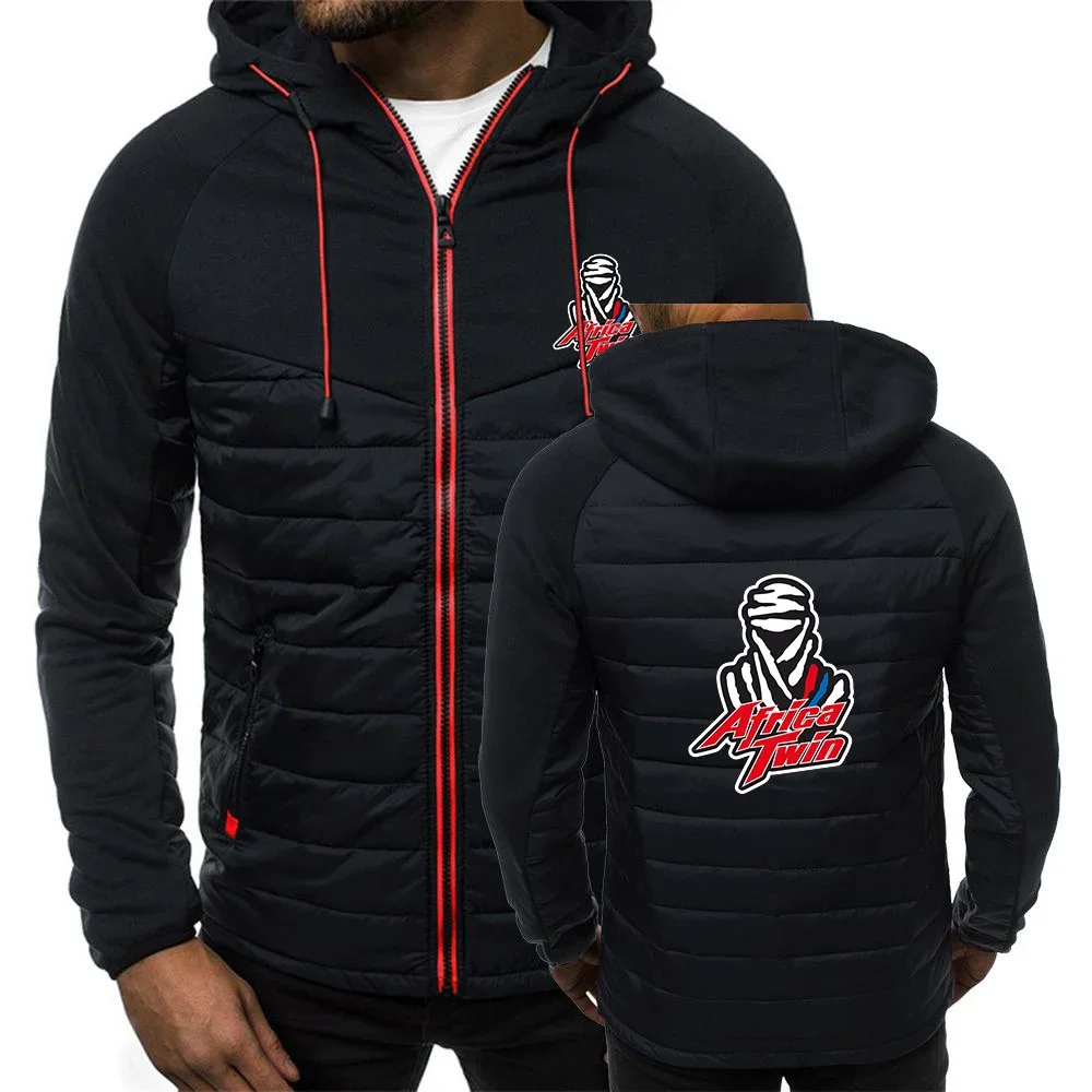 2024 Spring Autumn Men's Africa Twin Crf 1000 L Crf1000 Logo Print Fashion Sports Hooded Jacket Zipper Warm Cotton Popular Coat