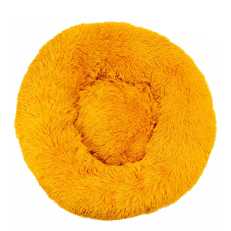 40-110 cm rond huisdierbed voor groot hondenbed Superzacht kattenbed Lang pluche hondenhuis voor middelgrote hondenhok Winter Warm slapen