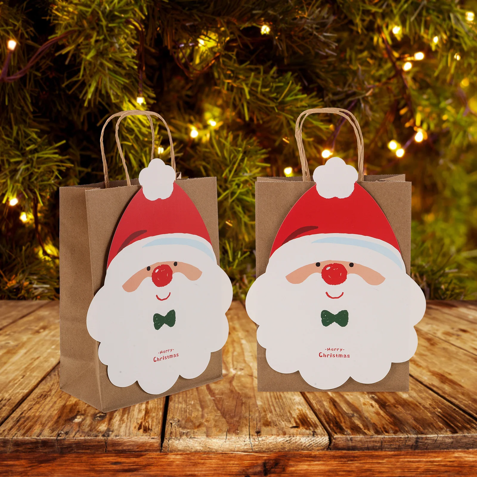 

10Pcs Christmas Gift Bags Fun Party Design Long-Lasting Use Ideal for Candies Festivals Weddings and Gatherings