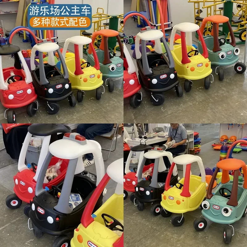 2026 Slide walker scooter, twisting scooter, non-powered naughty castle, children's sensory princess mini RV, golden turtle