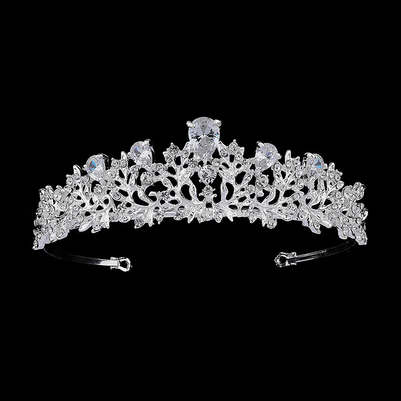 Crystal Tiara Bridal Jewelry Exquisite Bride Party Rhinestone Bridal Crown New Hair Jewelry Women Headpiece Hair Accessorie