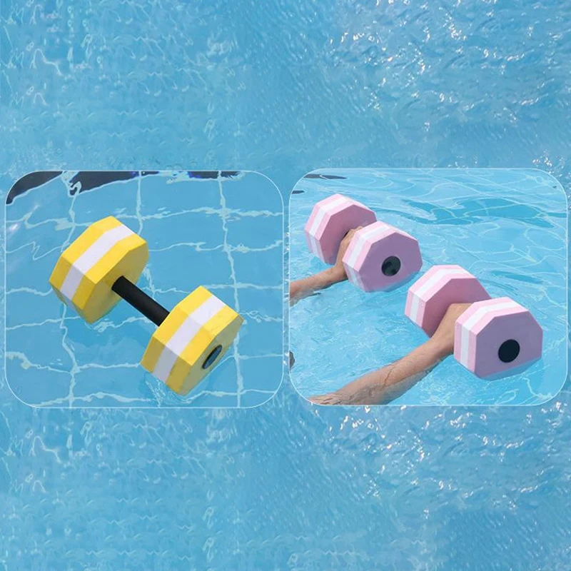 EVA Foam Octagonal Aquatics Dumbbell Floating Swim Gym Dumbbell Toy Water Weight Aerobics Fitness Pool Water Swimming tools