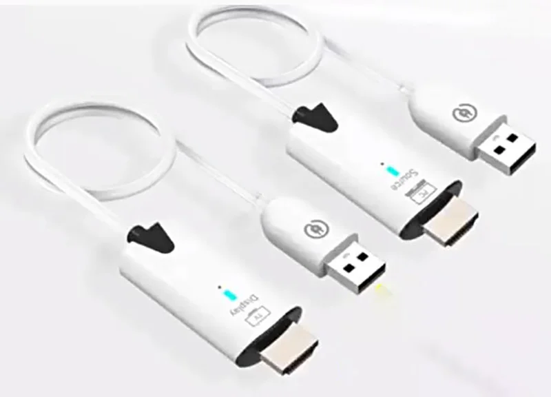 30M Transmission Display Adapter USB Wireless HDMI Extender Cable Video Transmitter and Receiver Screen Share Fr Camera PC To TV