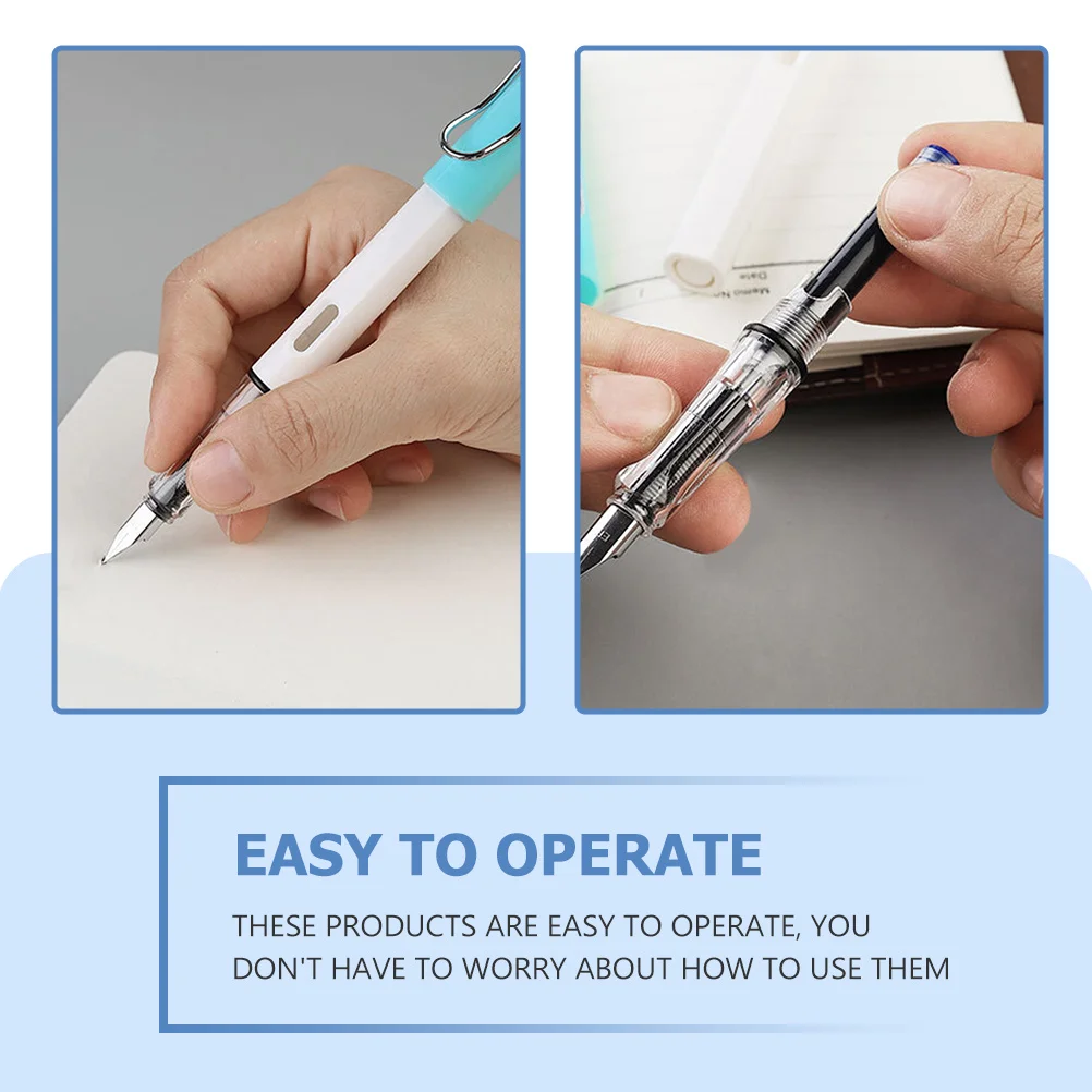 

150 шт., мешки для перьевых ручек для ручек со стальным наконечником, гладкие письменные принадлежности для школы, офиса, канцелярские принадлежности, инструменты для заправки чернил, пластиковые чернила