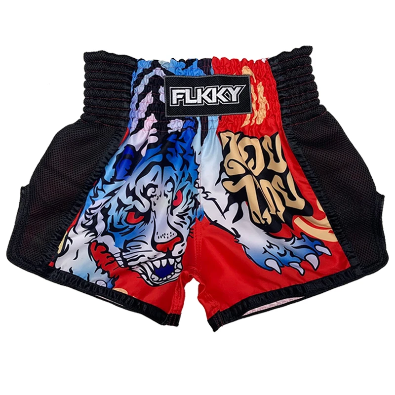 

Muay Thai shorts Free Fight training match pants Quick dry breathable high elasticity adult Free Fight Tiger print boxing pants