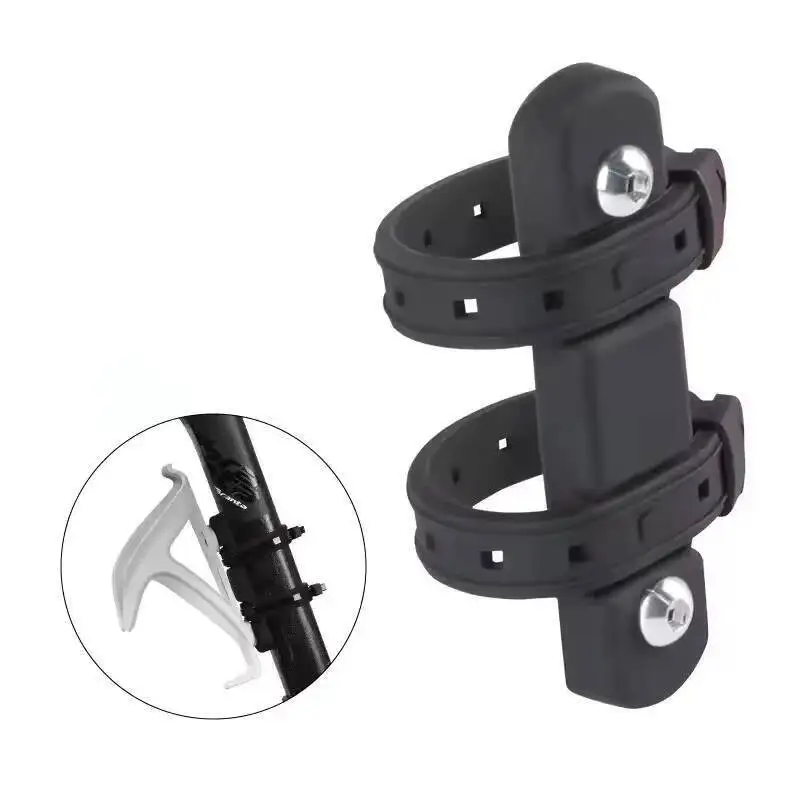 AliExpress ESLNF Bicycle Water Bottle Mount Adaptor Silicone Gel Bandage Kettle Cage Strap Seatpost Fork Frame Install Holder Adapter