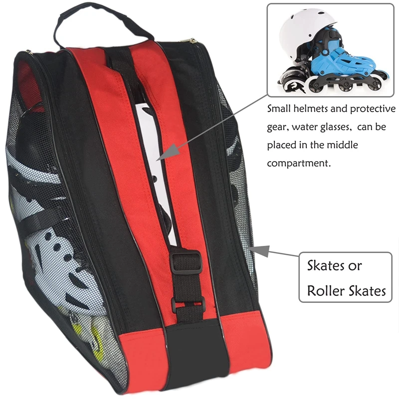 Große Kapazität Aufbewahrung taschen Skating Schuhe tragen Tasche verstellbare Gürtel Inline-Skates Veranstalter tragbare Rollschuhe Tasche neu