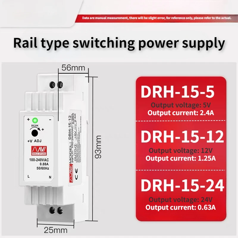 IN Rail Switching Power Supply Light Transformer AC 110V 220V To DC 5V 12V 24V Power Supply Source Adapter For Led Strip CCTV