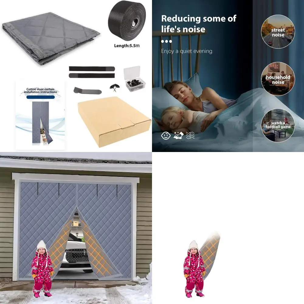 

Thermal Insulated Door Curtain, 50x80, Magnetic Closure, Oxford Cloth, Thick Cotton for Soundproofing and Windproofing