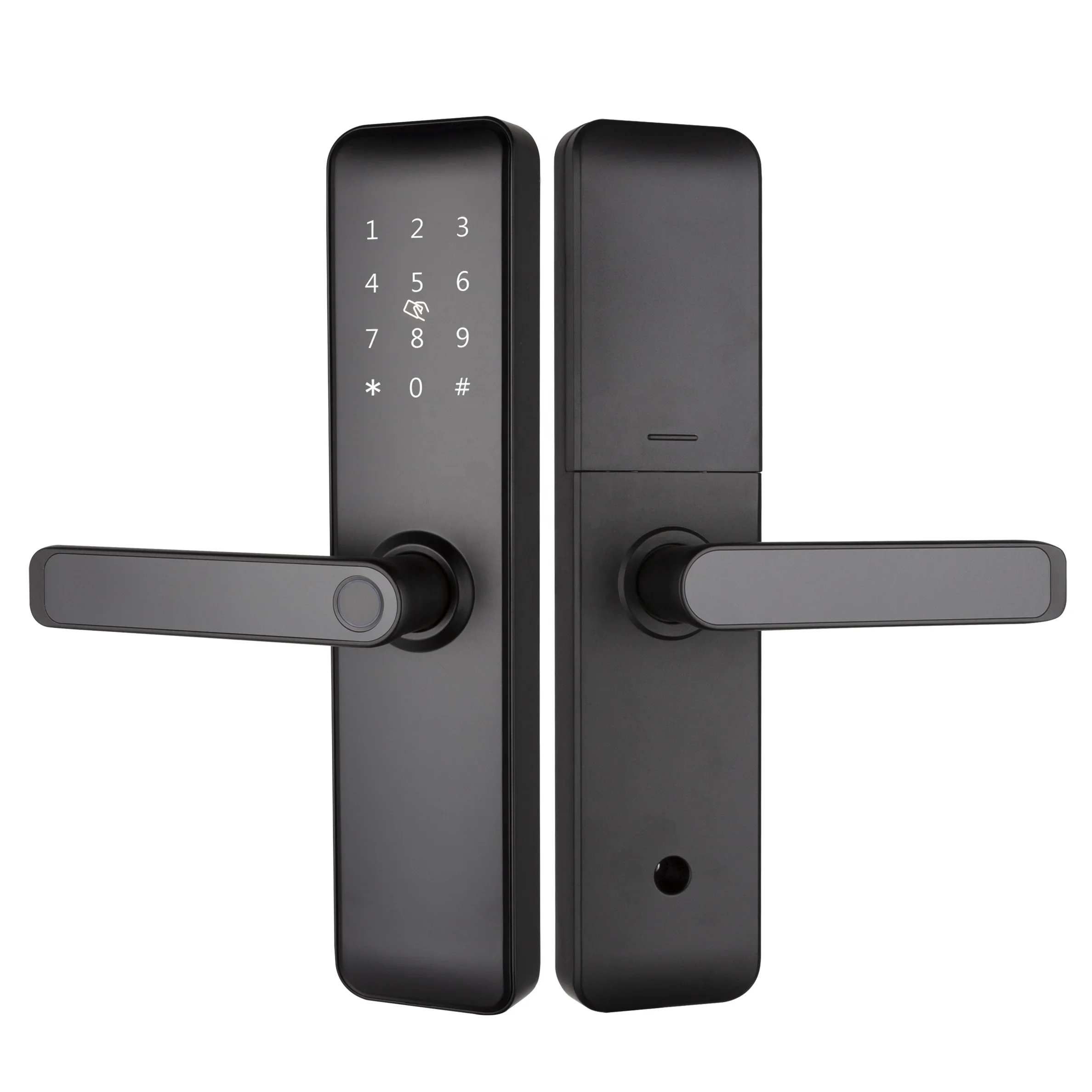 

New model smarte fingerprint lock handle door bed room electric lock with euro 6085 mortise