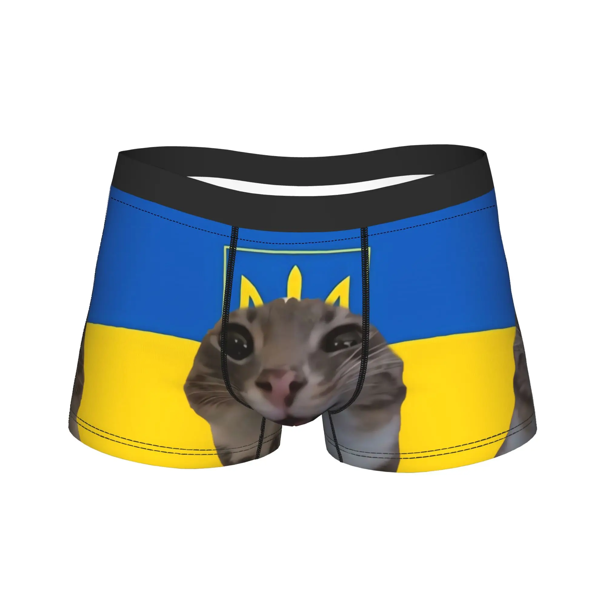 Ukraine-Präsidentenflagge Boxershorts Unterwäsche Bestseller Herren Neuheit Boxershorts Bedruckte Übergrößen-Unterhosen