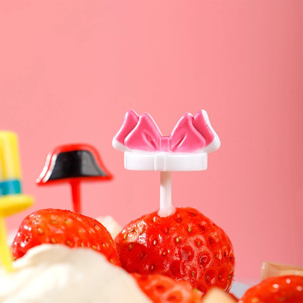 

14 Pcs Fruit Stick Cute Fork Fruits Food Forks Picks Small Cake Toothpick Dessert