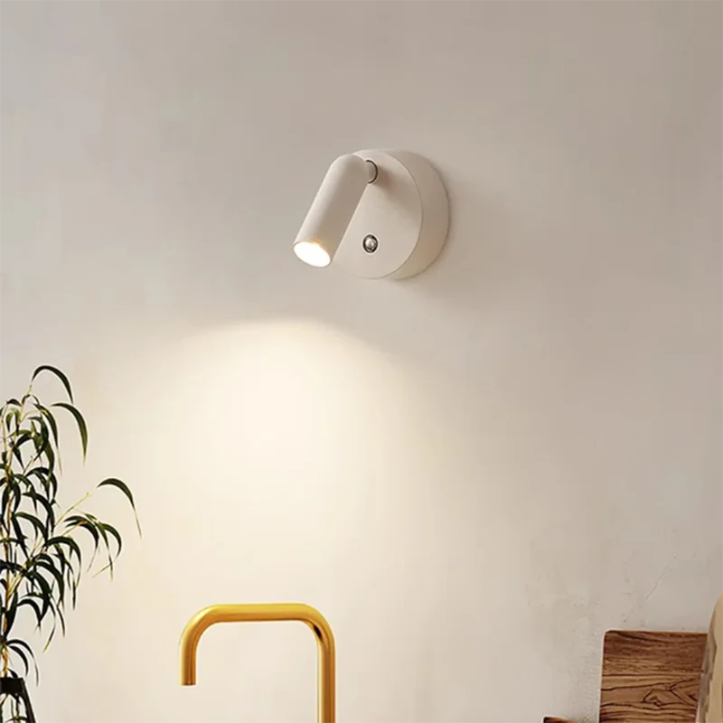 LED light magnetic type-C rechargeable wall lamp spotlight wireless no wiring no punch reading wall light bedroom bedside light