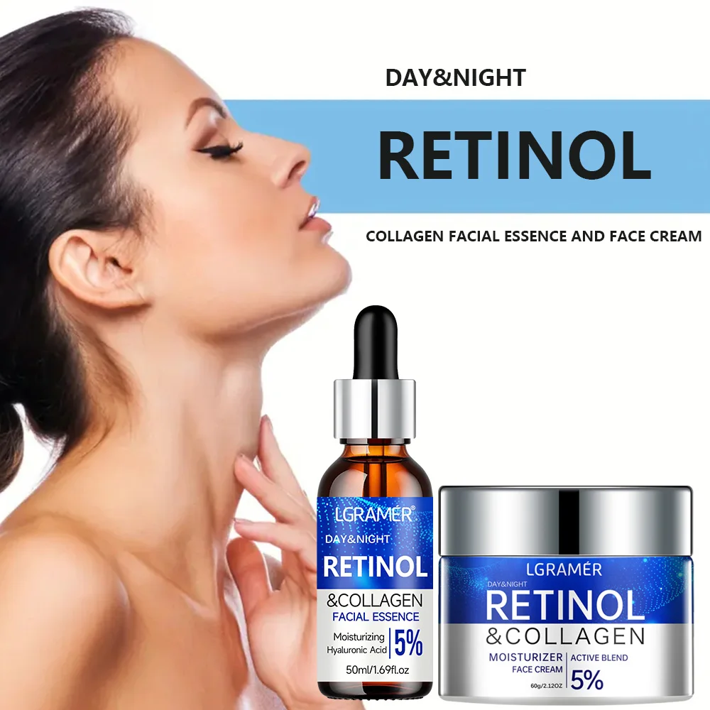 Retinol Anti Wrinkle Face Cream Best Facial Moisturizing Cream Skin Collagen Essence Skin Care Set Cosmetics Tightening Lifting