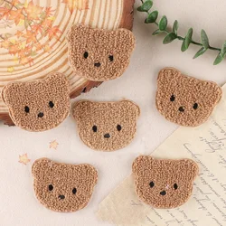 6PCS/set Bear Towel Embroidery Patch Embroidered Patches On Clothes Shose Accessories DIY Cartoon Sew Patch Cloth Label Chenille