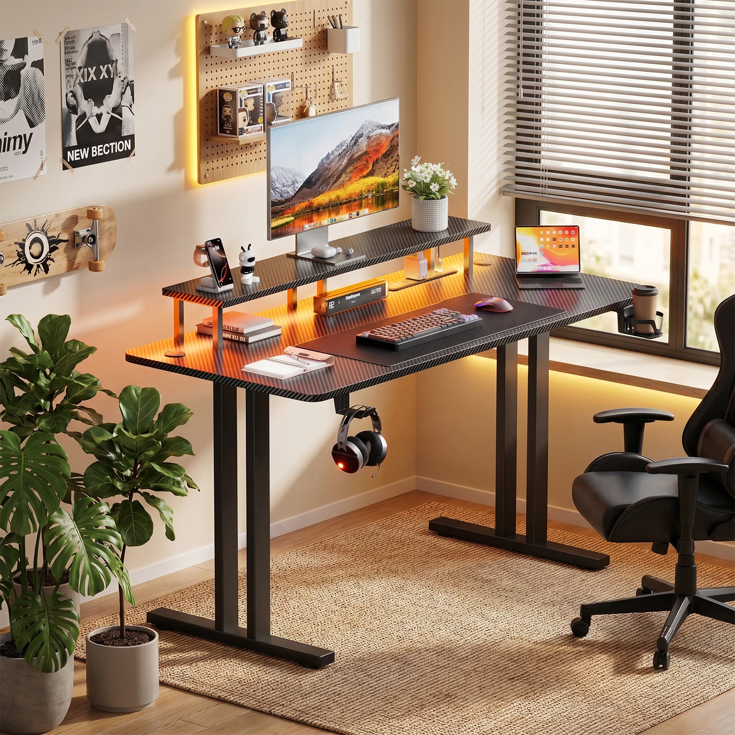 Mesa de Jogos com Luzes LED e  - Office Furniture Outlet avaliação e preço