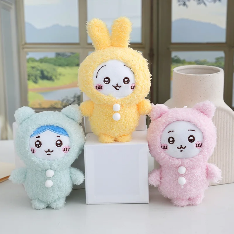 Chiikawa Cartoon Plush Doll Usagi Hachiware Standing Pajamas Doll Plush Doll Toy Cute Bag Pendant Decoration Children's Gift