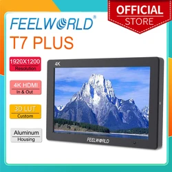 Feelworld 7-calowy lustrzanka cyfrowa T7 PLUS 3D LUT On Camera 4K HDMI Full HD 1920x1200 IPS Waveform Wector Aluminum Housing