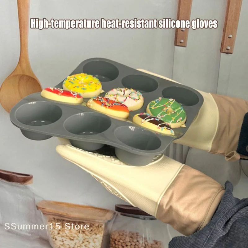 【R】ถุงมือซิลิโคนกันความร้อน กั - Kitchen Baking Gloves บทวิจารณ์และราคา