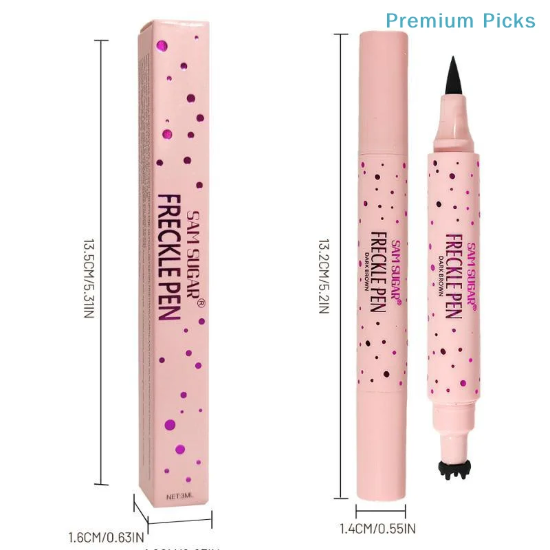 portableNatural Fake Freckles Pen Waterproof Long Wearing Brown Dot Spot Pen for Holiday Party Daily Makeup Gifts
