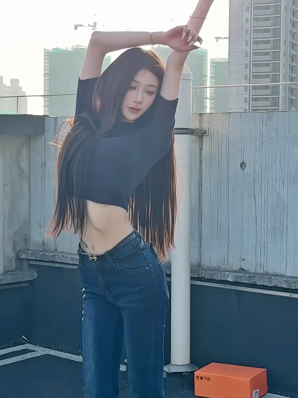 

Retro Blue Elastic Denim Jeans Women Slimming High Waist Flared Long Pants Butt Lifting Cotton Stretch Denim Casual Zipper