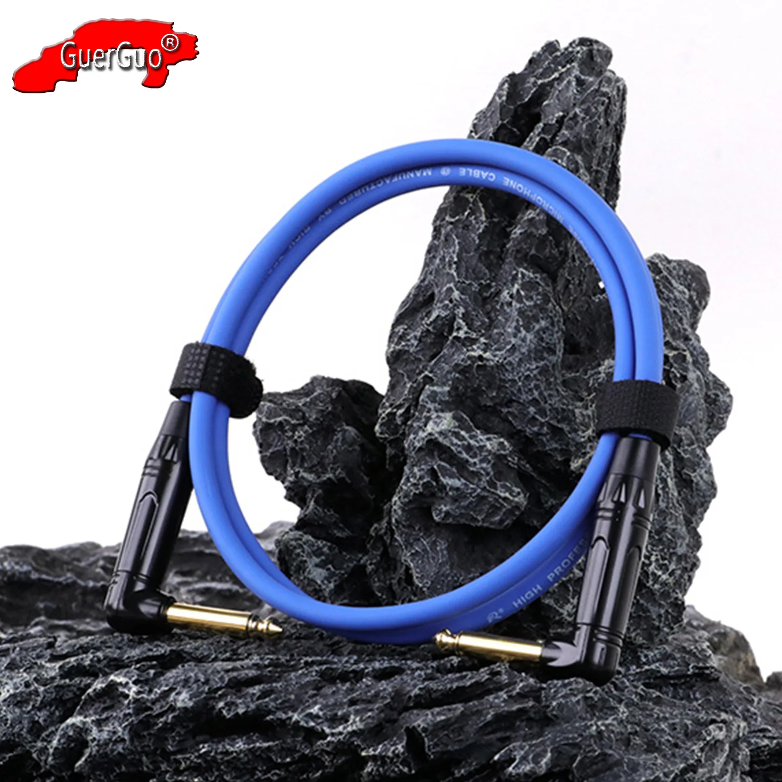 

Guitar Instrument Cable,Right Angle 6.35mm Mute Mono Jack to 1/4 Inch TS MIC Guitar Cord for Guitar Bass Keyboard Mixer Speaker