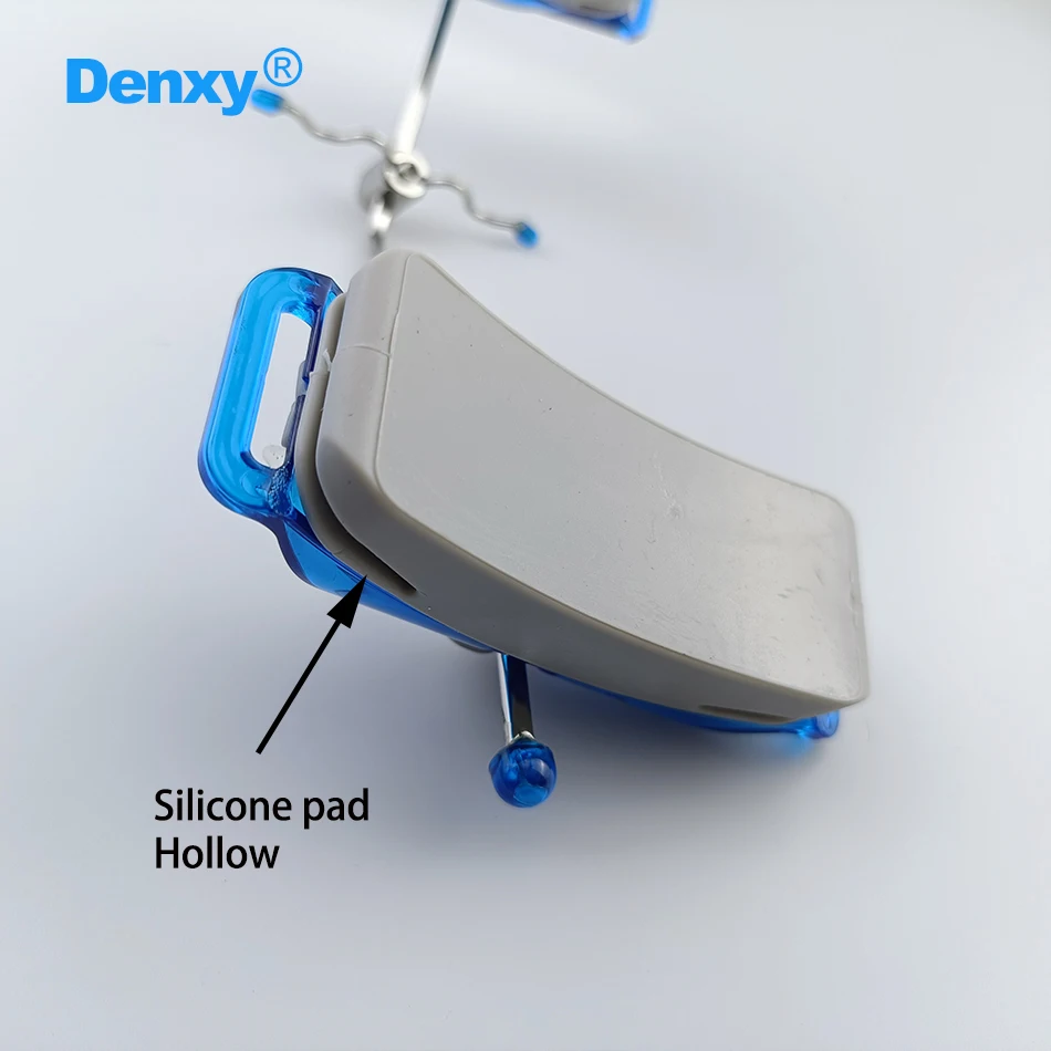 Denxy 1Bag Dental Reverse Pull Headgear Single Pole Face Mask with Head Strap Silicone Pad Orthodontic Patient Dentist Supplies