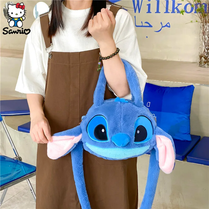 Borsa a tracolla Disney Stitch Cartoon Lilo & Stitch zaino in peluche giocattoli borsa a tracolla in peluche borsa da ragazza borsa morbida per bambini