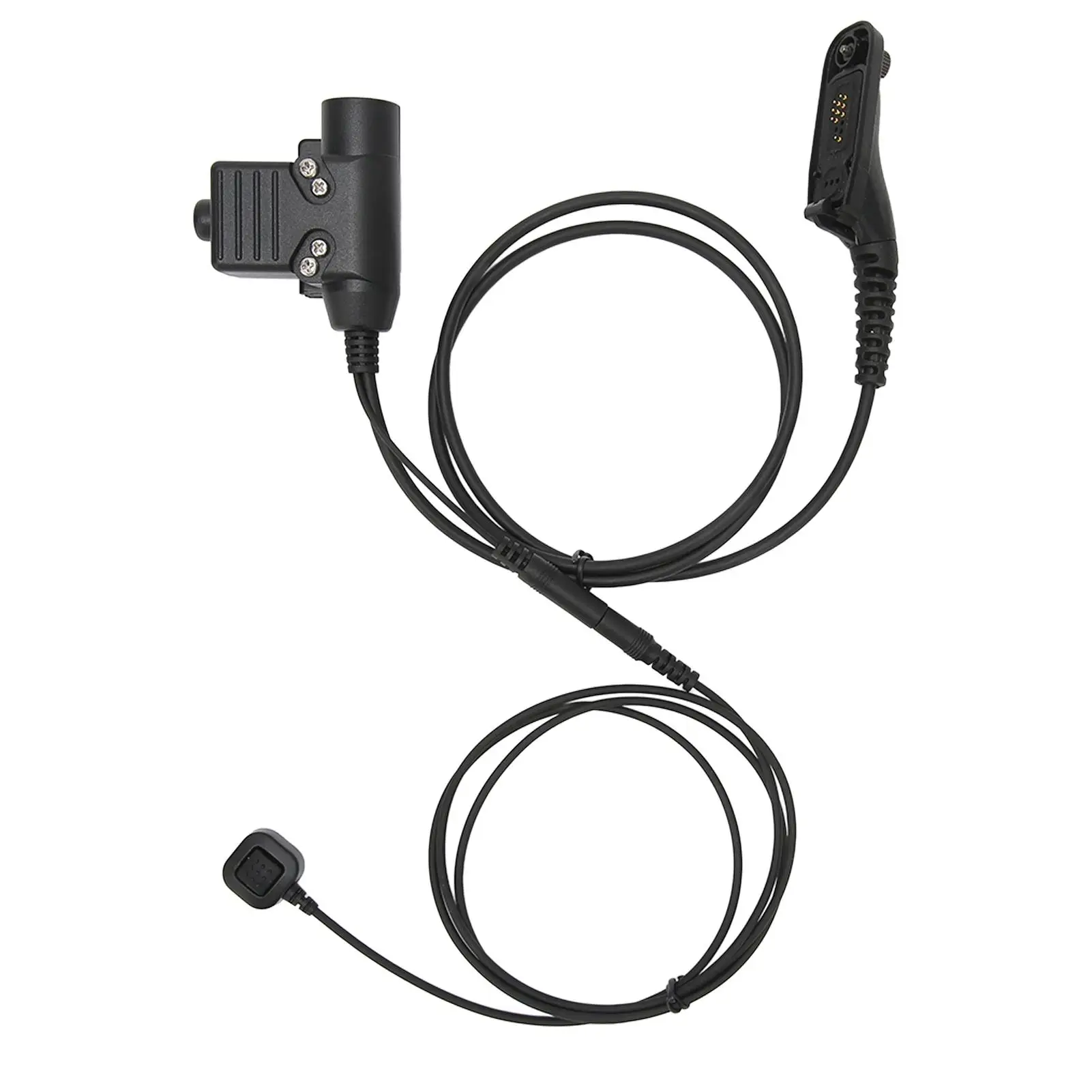 For xir P8268 P8668 DP4400 DP4800 Earpiece with Boom Mic PTT System Military Adapter