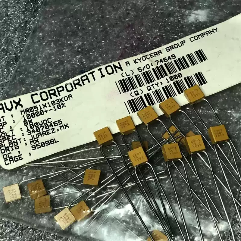 

10-100 шт. новая упаковка AVX 0,01 мкФ 100 В 103J медный контактный керамический высокочастотный высокотемпературный конденсатор из США