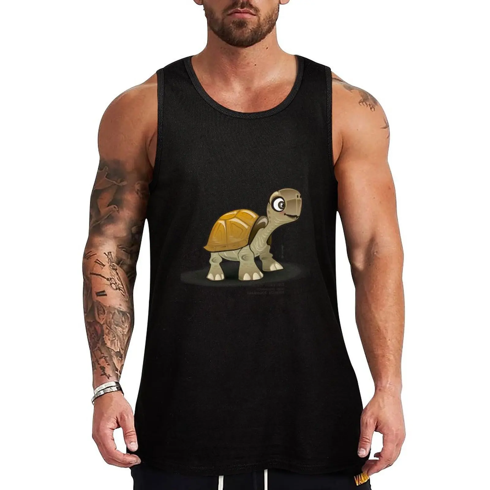 

Galapagos Giant Tortoise Tank Top sleeveless tshirts for men clothing men bodybuilding for men Men's sleeveless gym shirts
