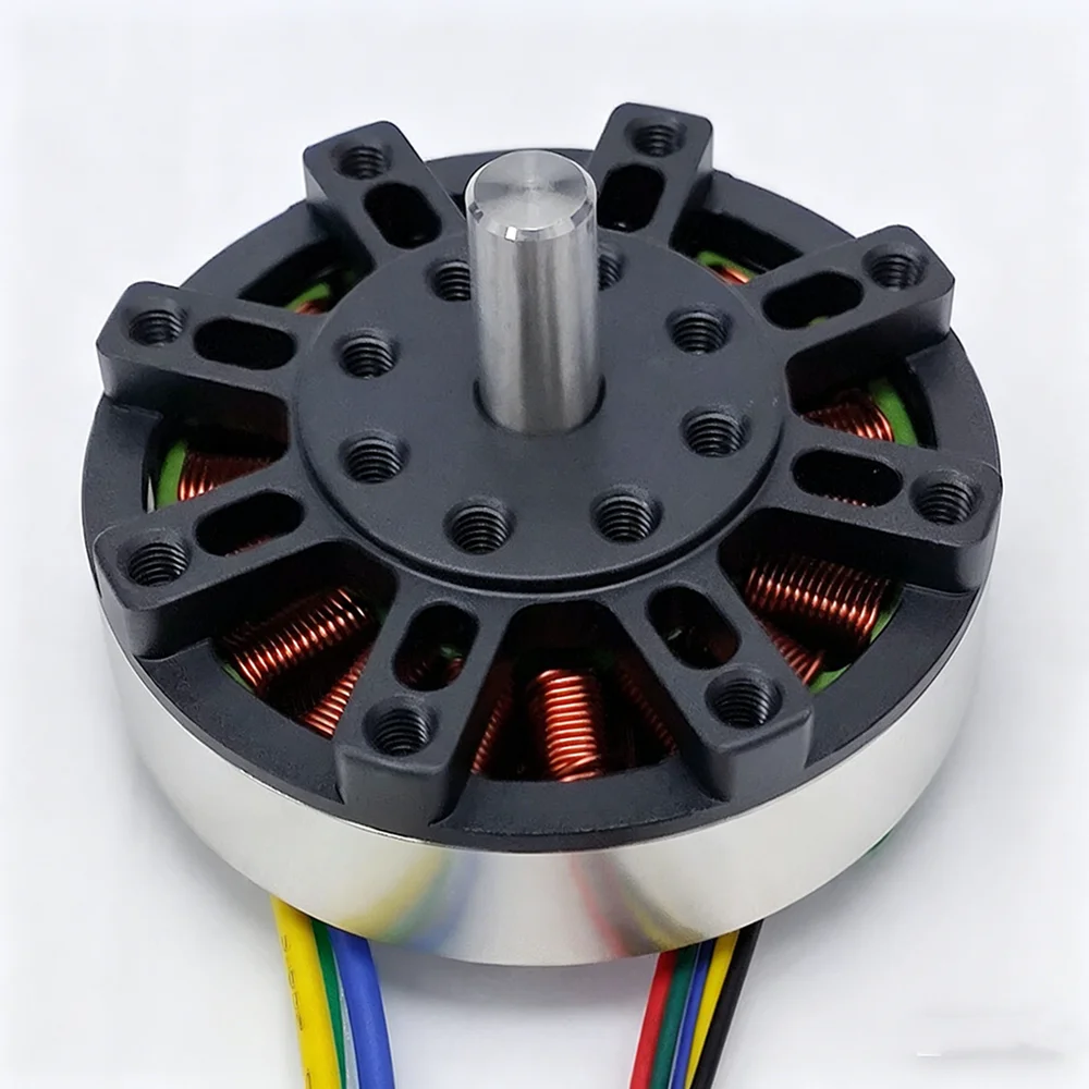 Flat And Thin Multi-Pole With Hall Motor, 45 Slots 50 Poles 5N.M Large Hollow Shaft Ultra-Low Speed Disc Brushless DC Motor