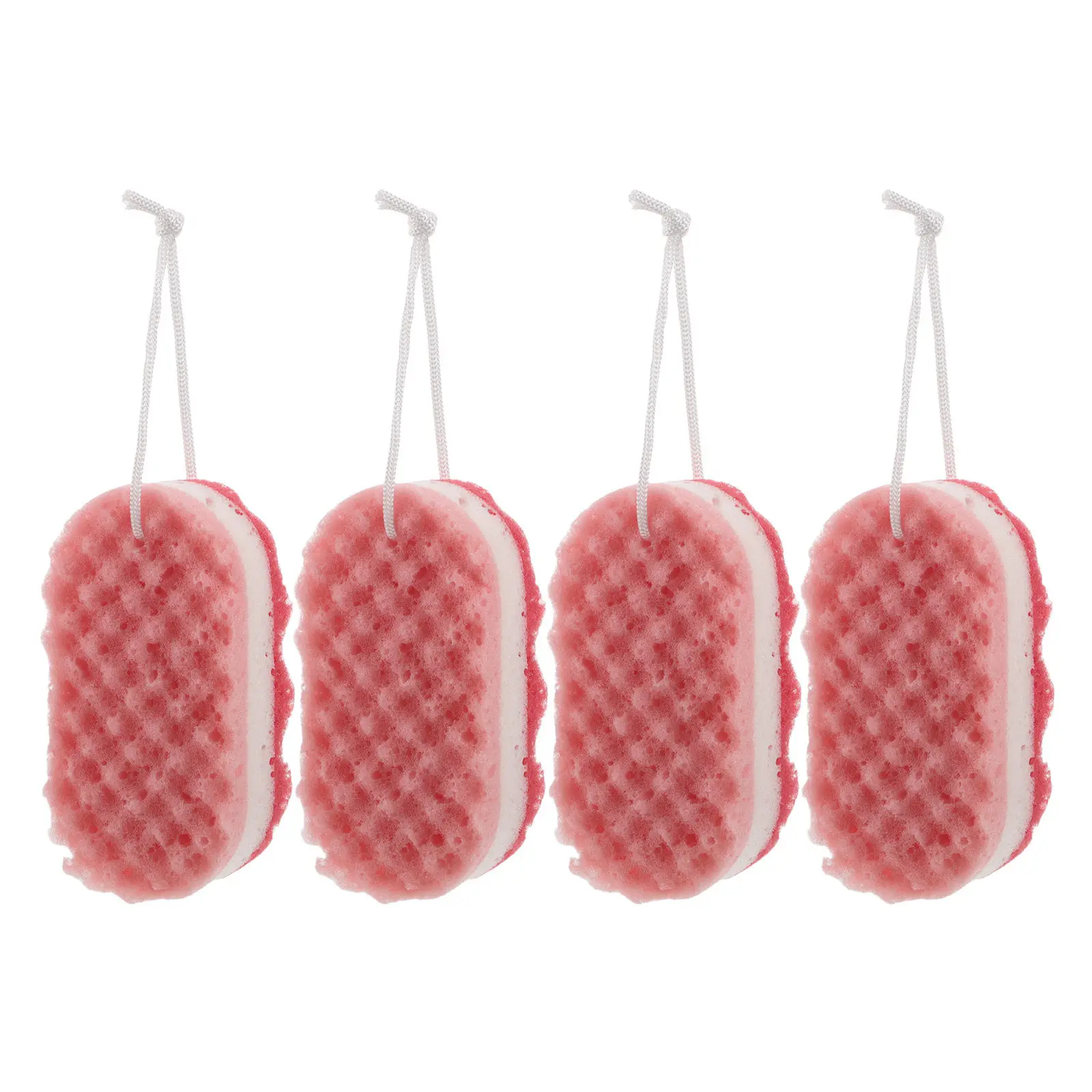 

4Pcs Scrubber Loofah Soft Exfoliating Bath Sponge Shower Body Scrubber Gentle Dead Skin Removal Shower Sponges