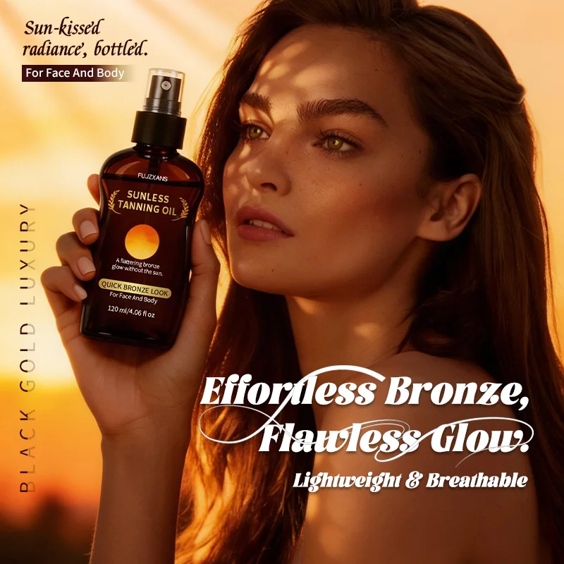 Sunless Tanning Oil Spray: Quickly Creates A Bronzed Look, Evens Out Skin Tone, Brightens Complexion. Suitable For Face And Body