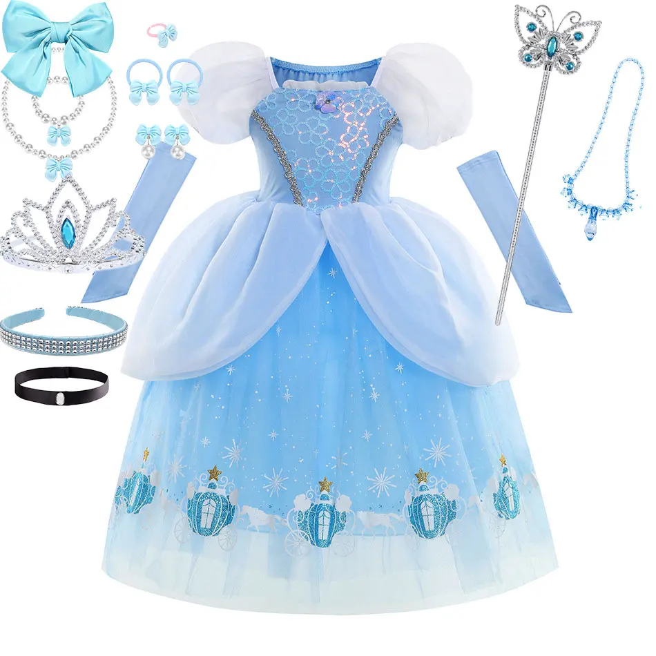 2026 Deluxe Elegant Princess Ball Gown Fancy Birthday Cinderella Party Dress Cendrillon Vestidos Costume Play Carnival Apparel