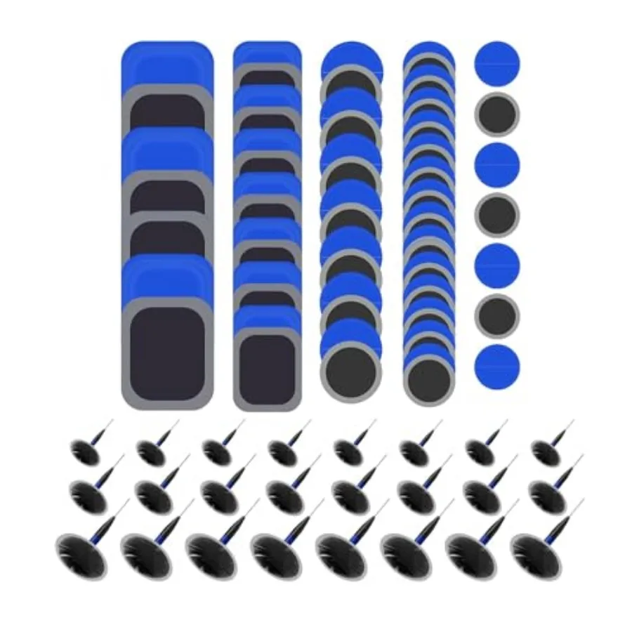 

94PCS Tire Patches Rubber Radial Tire Repair Patch Plug Kit Tire Patches Heavy Duty Rubber Tire Patches Heavy Duty Emergency Re