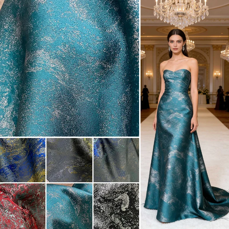 

Vintage Moss Texture Jacquard Fabric Gradient Heavy Texture DIY Craft Upholstery Creative Designer Clothing Handbag Decor