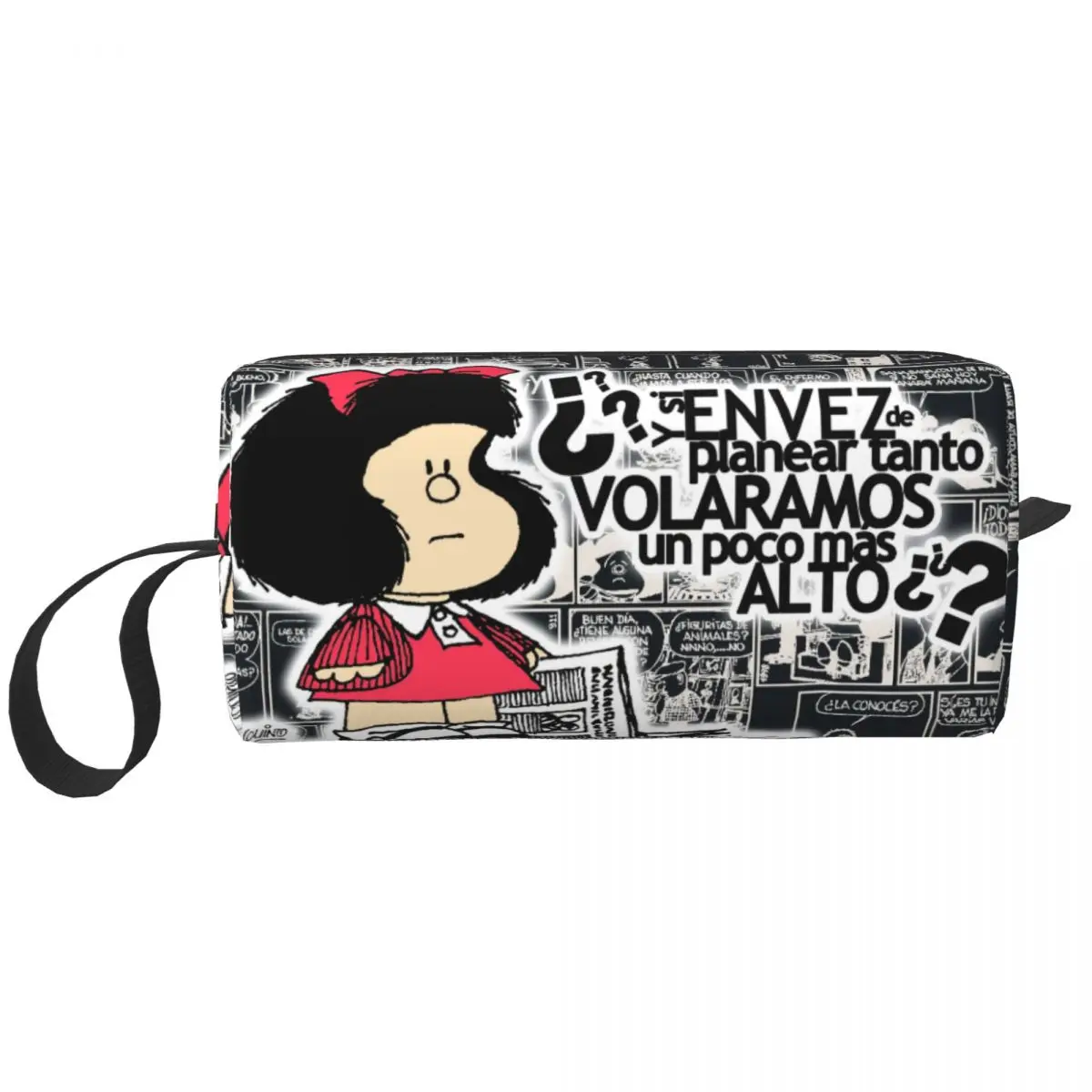 Mafalda Kawaii Cartoon Cosmetic Bag Women Kawaii Large Capacity Anime Comics Makeup Case Beauty Storage Toiletry Bags