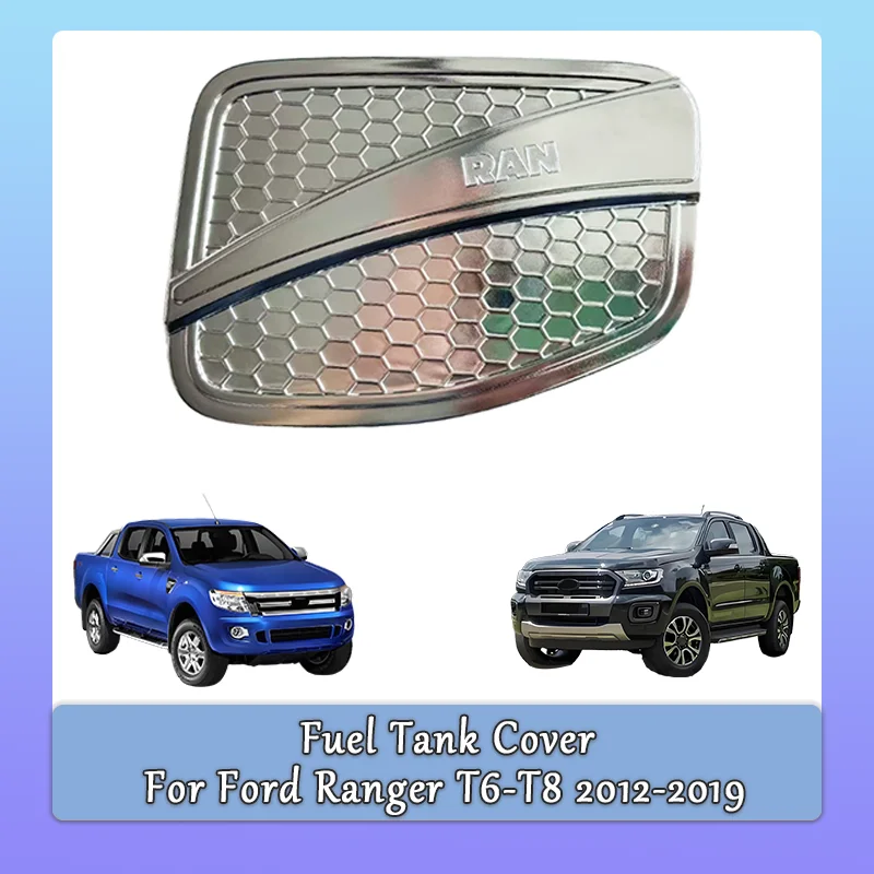ABS البلاستيك غطاء خزان الوقود كروم اللون لفورد رينجر 2012-2019 T6-T8 الخارجي كروم الجسم أطقم اكسسوارات الكسوة #1