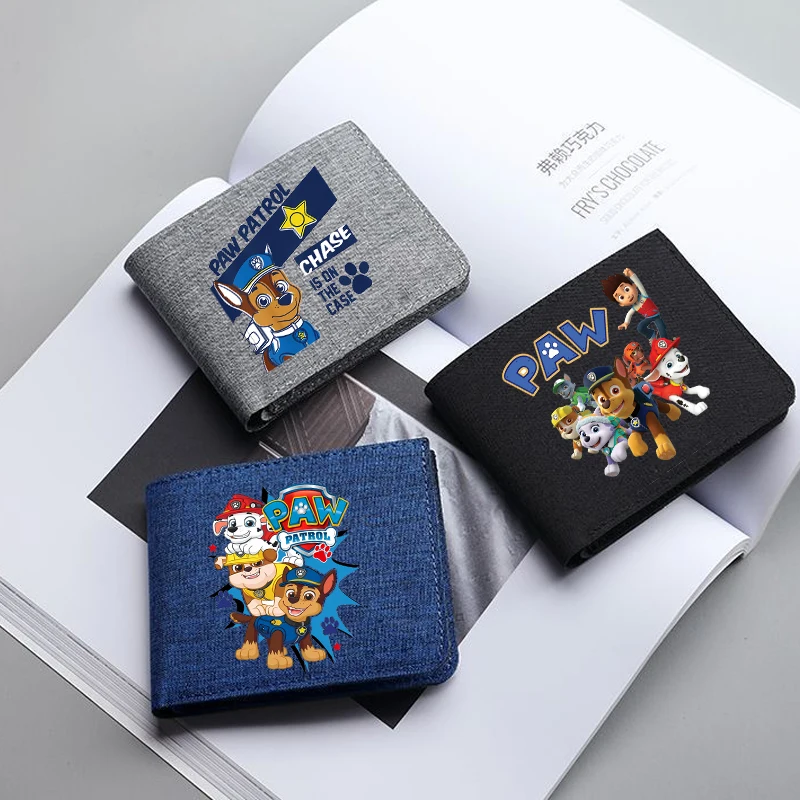 Herren Damen Geldbörse Münzbeutel Cartoon Anime Figur Paw Patrol Jungen Mädchen Portemonnaie Kartenhalter Münzaufbewahrung Kurze Tasche Geschenk