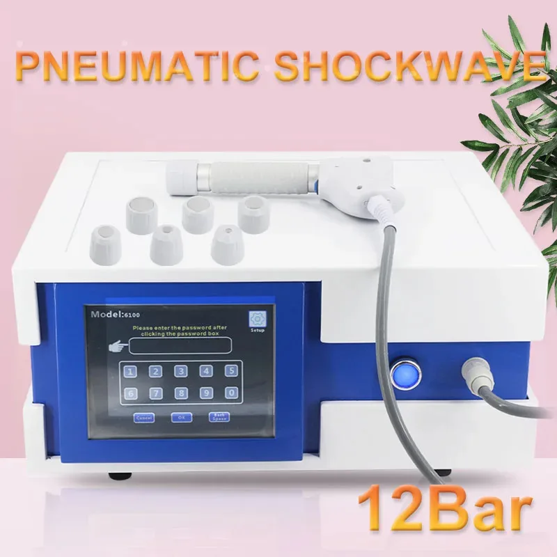 

2026Pneumatic Shockwave Therapy Machine 12Bar For ED Treatment And Back Pain Relief Massage Professional Shock Wave Massager New