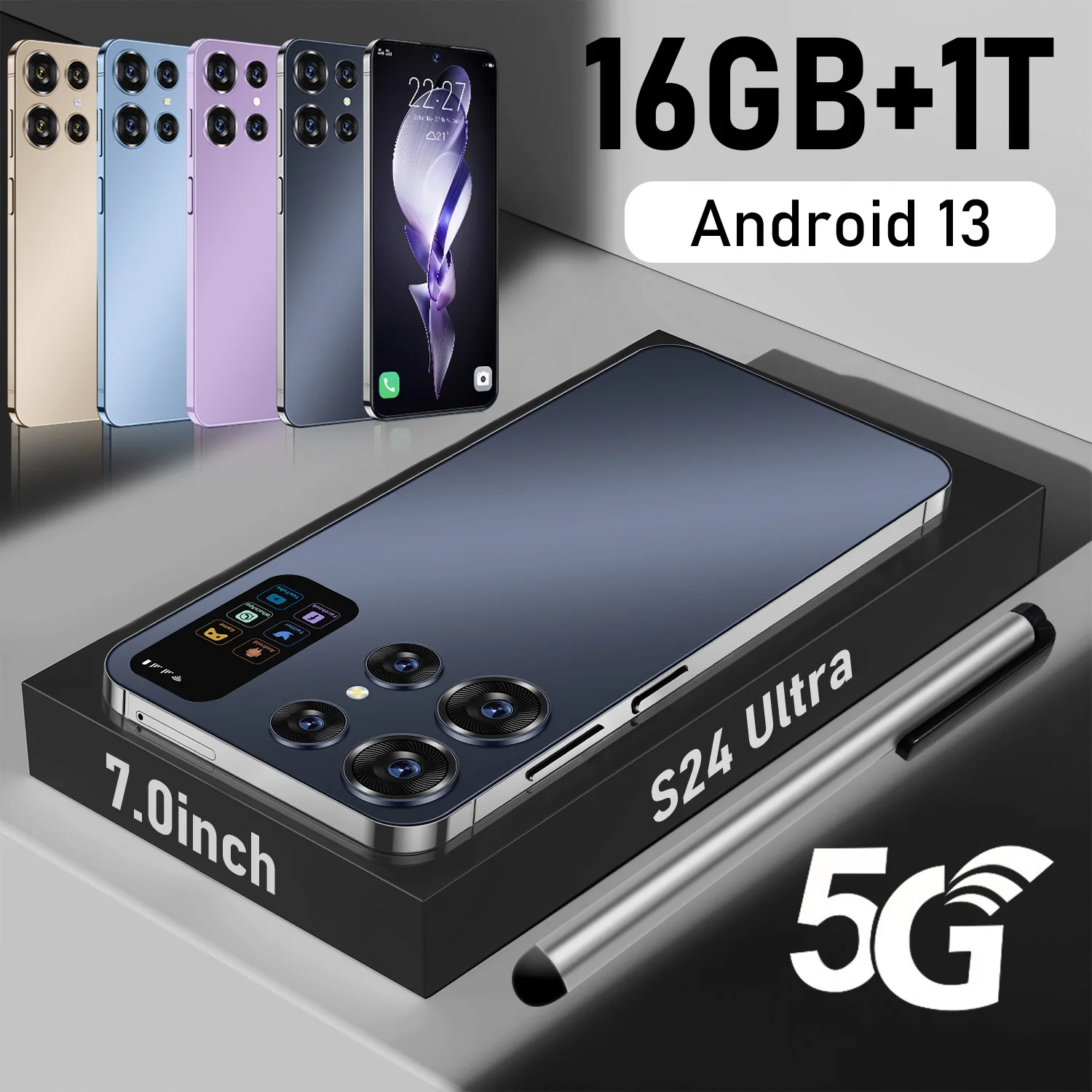 

Original S24 Ultra Mobile Phones 16GB+1TB Dual Sim Face Unlock Android Cell Phone Smartphone 7000mAh Cellphone New celulares