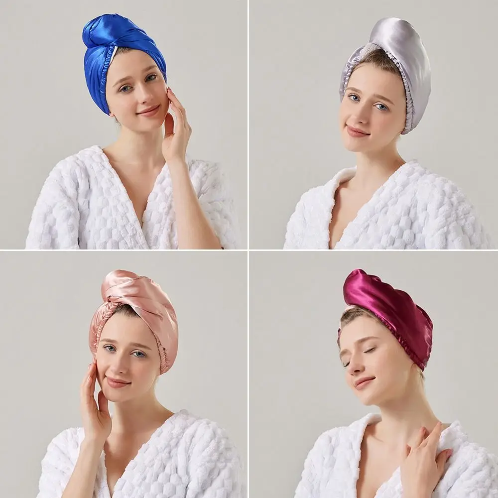 

Hot Solid Color Dry Hair Towel Absorbent Thick Quick Drying Towel Bathroom Coral Fleece Bath Towels Adult