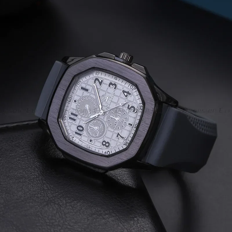 

Luxury Brand Square Silicone Strap Quartz Watches Simple Sport Style New Style Mens Watches for Outdoor Sports Reloj Mujer